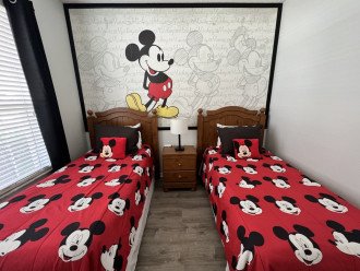 Bedroom #2 - Mickey's room - two twin beds & streaming TV