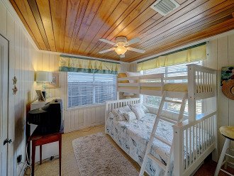 Bunk room with trundle bed. Can sleep 4 kids or one adult.