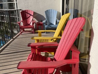 Great adirondack chairs for the balcony!