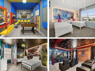 Frozen & Jurassic Park &bull; Minions Game Room &bull; Themed Theater &bull; Pool & Spa 9120