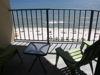 Watch beach activities from the balcony