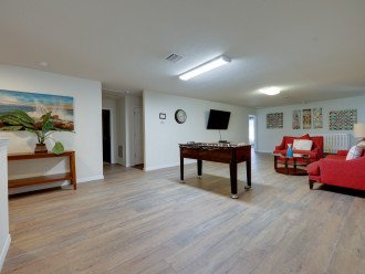 Second floor family room with foosball table