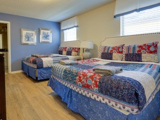 First floor queen suite with 2 queen beds