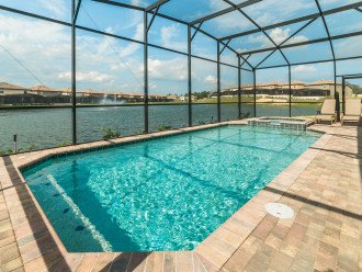 Private heated Pool and Spa with lake view