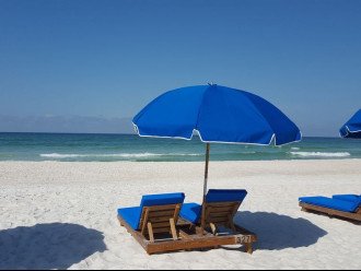 Two beach chairs and an umbrella - included March thru October