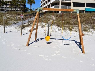 Swing set on the beach