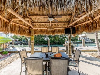 Enjoy a little TV while you relax outside under your own Tiki