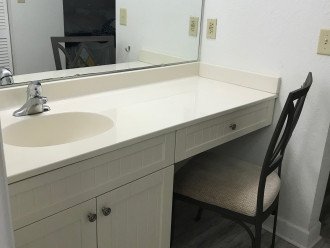 Master bedroom dressing table plus extra sink.