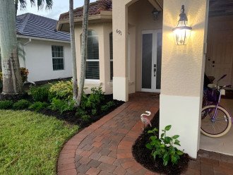 Paver walkway with new landscaping