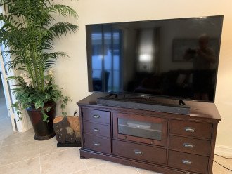 65" TV with surround sound