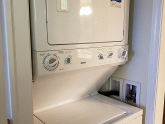 washer & dryer inside the condo