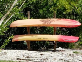 Kayaks on the property
