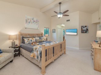 Sit read one of our many books, watch TV or just relax in this over-sized master suite.