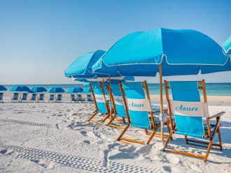Includes FOUR CHAIRS, 2 UMBRELLAS set up for you on the beach every day!