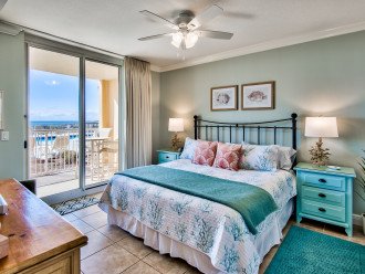 Spa like master bedroom w/ king bed, ocean views, and sliding door to the patio!