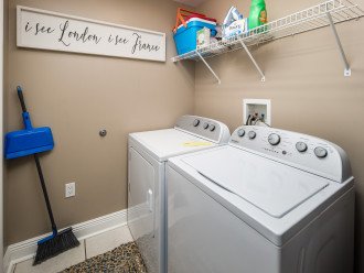 No need to overpack since our laundry room has a full sized washer and dryer.