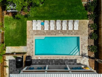Your own private, enclosed oasis with heated saltwater pool