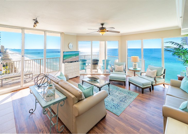 Few condo designs in all of PCB have 9 panes of floor to ceiling glass