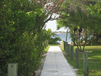 path to riverfront beach