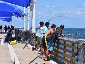 The pier's bait shop provides gear, bait and day-pass to fish for $26