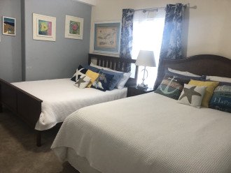 2 queen size beds in 2nd bedroom