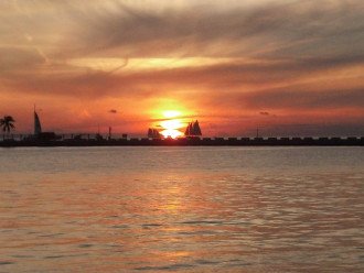 Sunset from waterfront park, Less than 1 block from Condo
