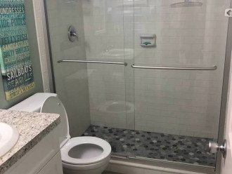 Fresh tile and shower floor for 2nd bath