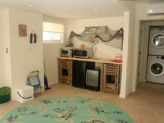 Downstairs amenities - microwave, toaster oven, mini fridge - washer dryer