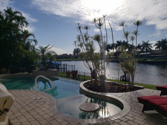 Views from King & Queen Masters- private heated pool & spa w/ remote control