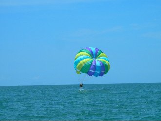 Parasailing right off the beach