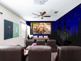 Watch a movie in the newly themed Hogwarts Movie Theater Room.