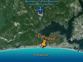 Calypso Towers beach location & the proximity to the international airport.