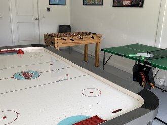 Air Hockey, Foosball, and Ping Pong