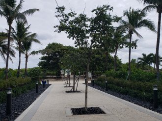 Walkway from the building to the beach