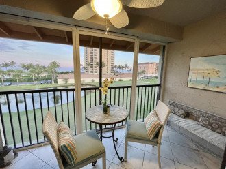 Enjoy watching the sun rising and golfers from your screened patio.