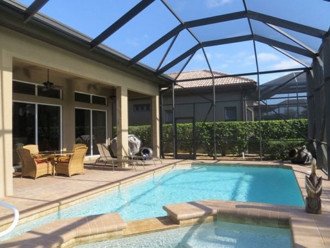 Lanai with heated pool and hottub