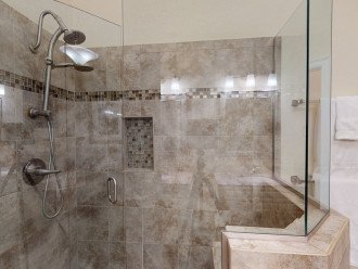 Master King Suite Bathroom Soaking Tub, Walk in Shower and Dual Vanities